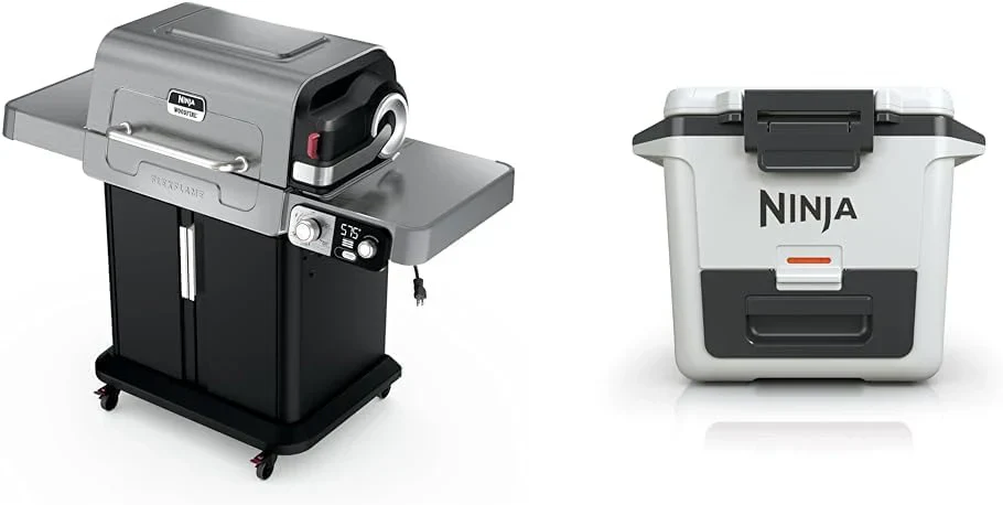 Ninja FlexFlame Grill and Smoker Electric Propane Grill Roaster BBQ Grill 5-in-1 Cooking System