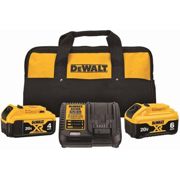 20V MAX XR Cordless Brushless Compact Router, (1) 20V 6.0Ah and (1) 20V 4.0Ah Batteries, and Charger