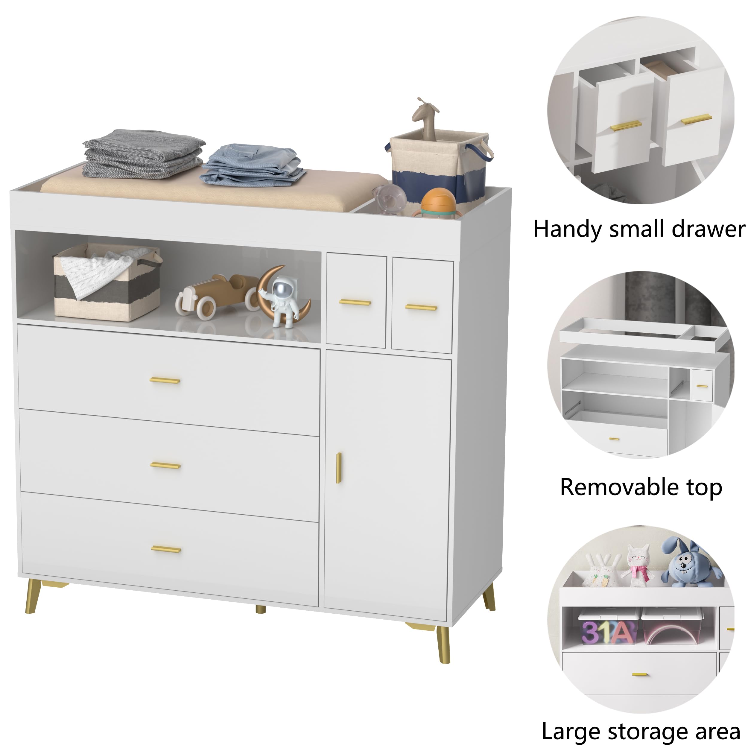 PAKASEPT Changing Drawers Dresser TTX0006 1