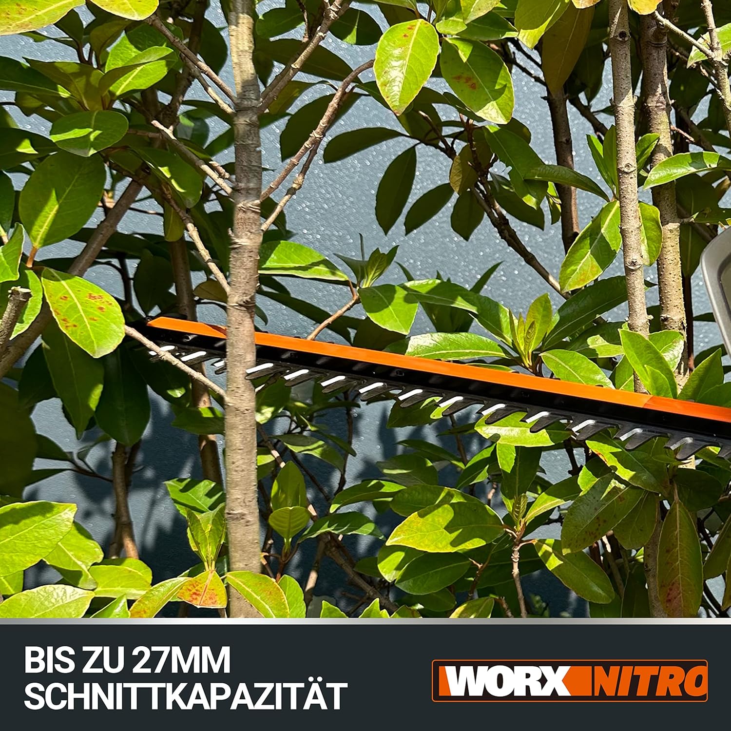 WORX WG286E.9 Nitro Tagliasiepi a batteria professionale 40V – taglio preciso anche ad angoli difficili – potente motore brushless – lunghezza di taglio 58cm – distanza tra i denti 27mm – senza batteria e caricabatterie