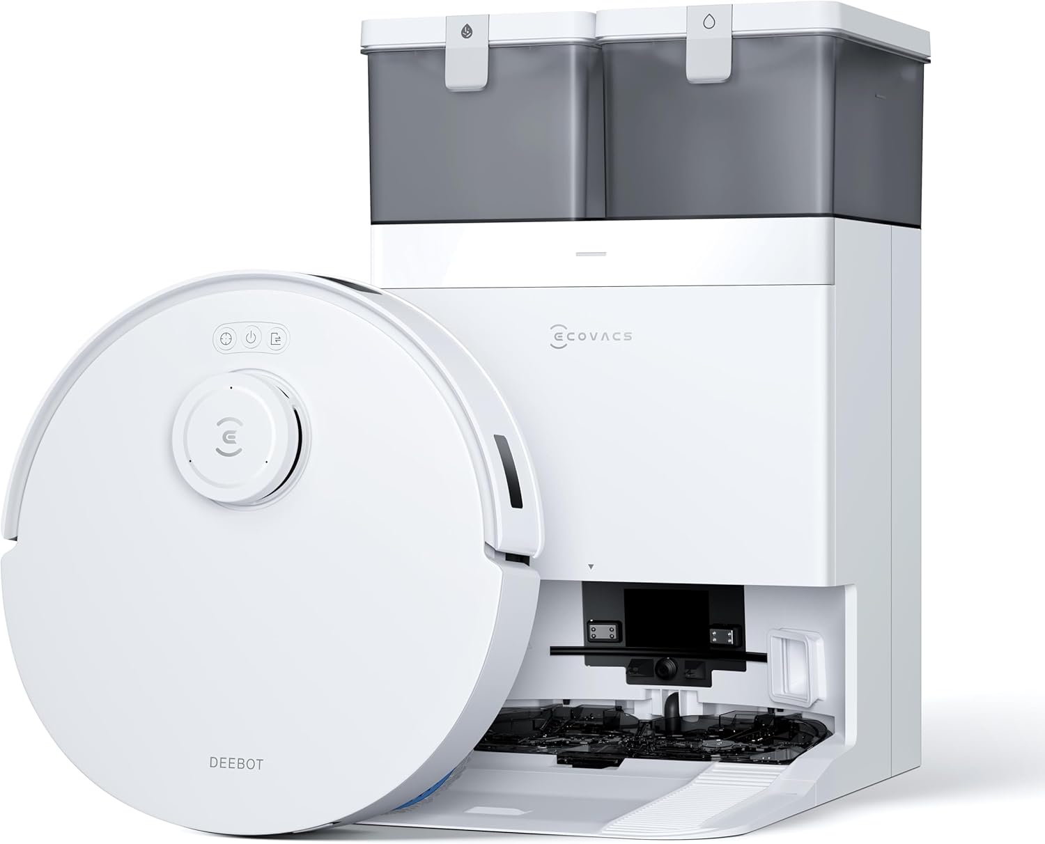 ECOVACS DEEBOT T30C Pro Omni GEN 2 Robot Aspirateur Laveur avec Station Omni,15400Pa Aspiration, Brosse ZeroTangle 2.0, Nettoyage TruEdge, Auto-Vidange,Séchage 45°C, 200min Autonomie, Assistant YIKO
