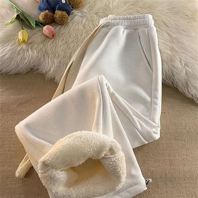 Women��s Fleece-Lined Lounge Pants Relaxed Fit for Cozy Comfort