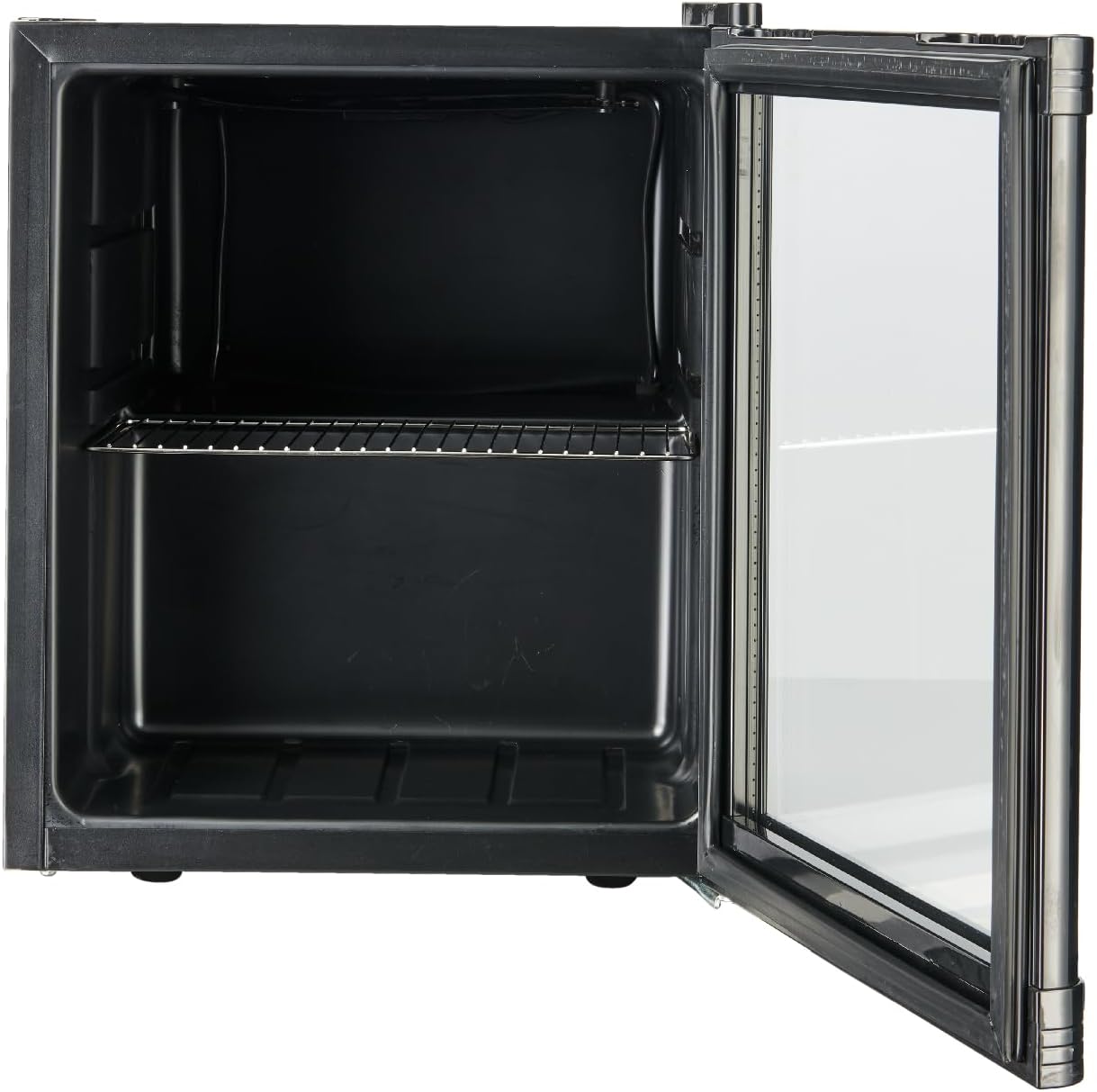 METRO Professional Mini-Kühlschrank GPC1046, Edelstahl/Glas, 43 x 48 x 51.5 cm, 46 L, schwarz