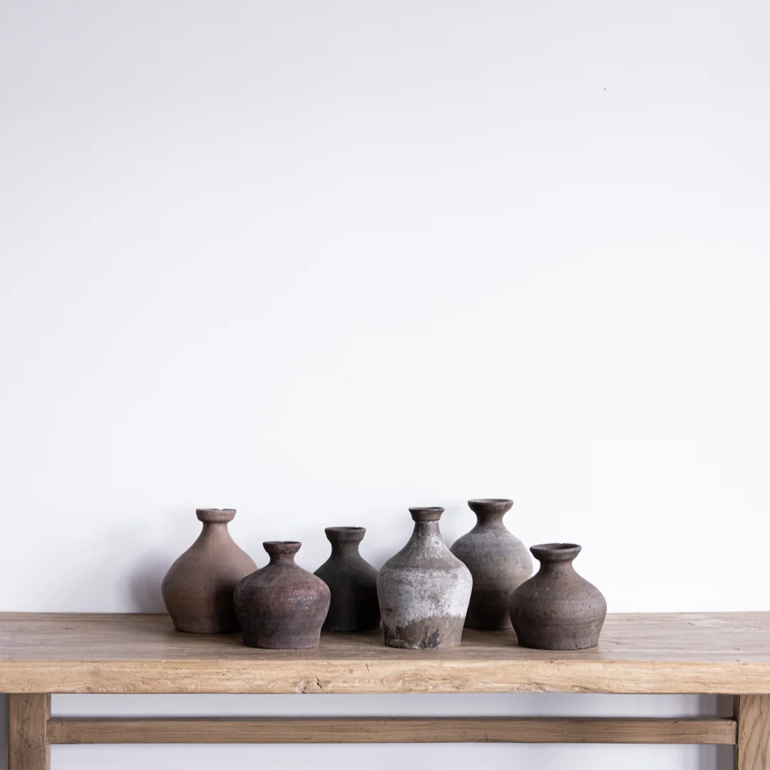 Vintage Black Grey Vase