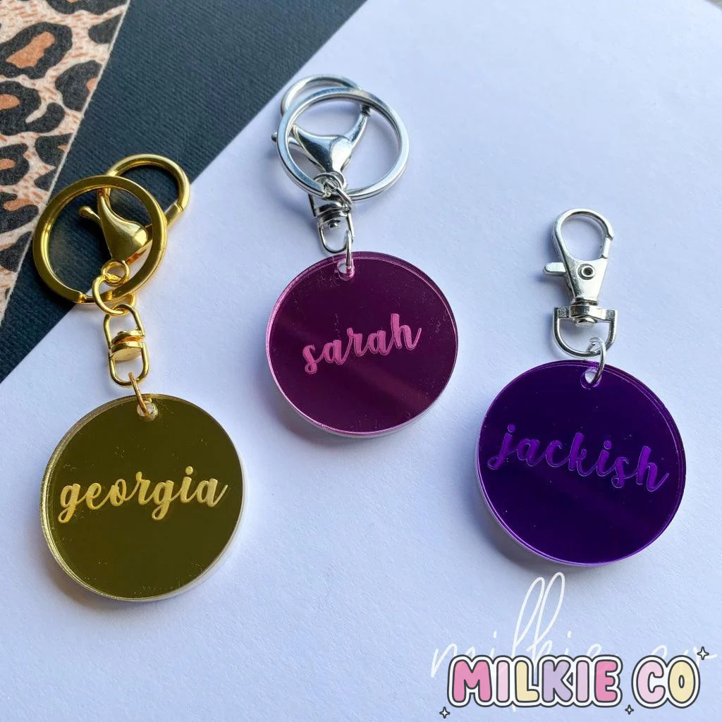 Personalised Mirror Keychain
