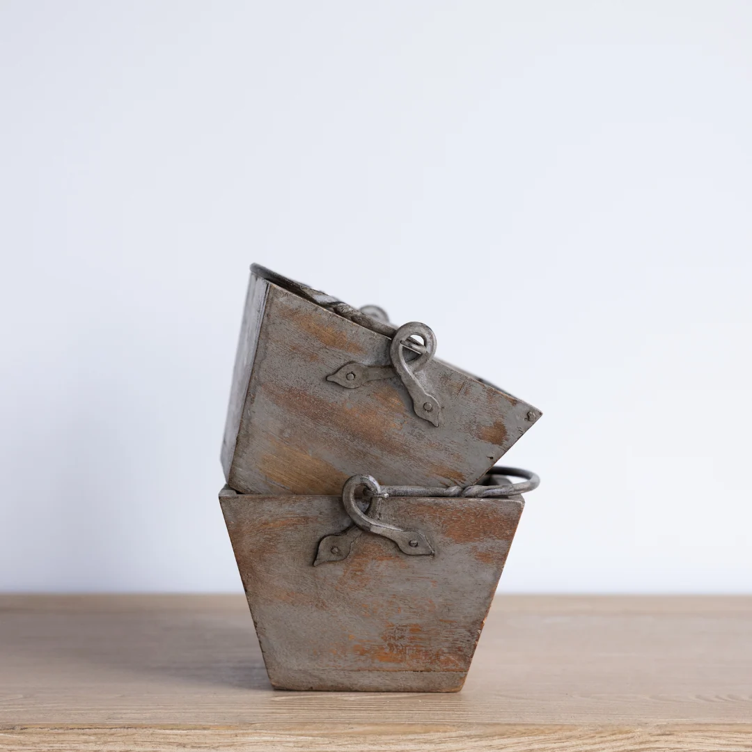Vintage Wooden Bucket