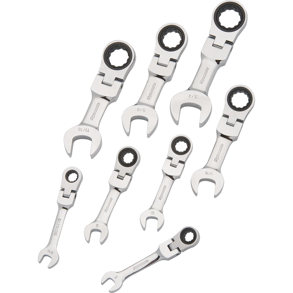 Dynamic D076607  ~  8 Pc Sae Stby Rev Comb Gear Wrench