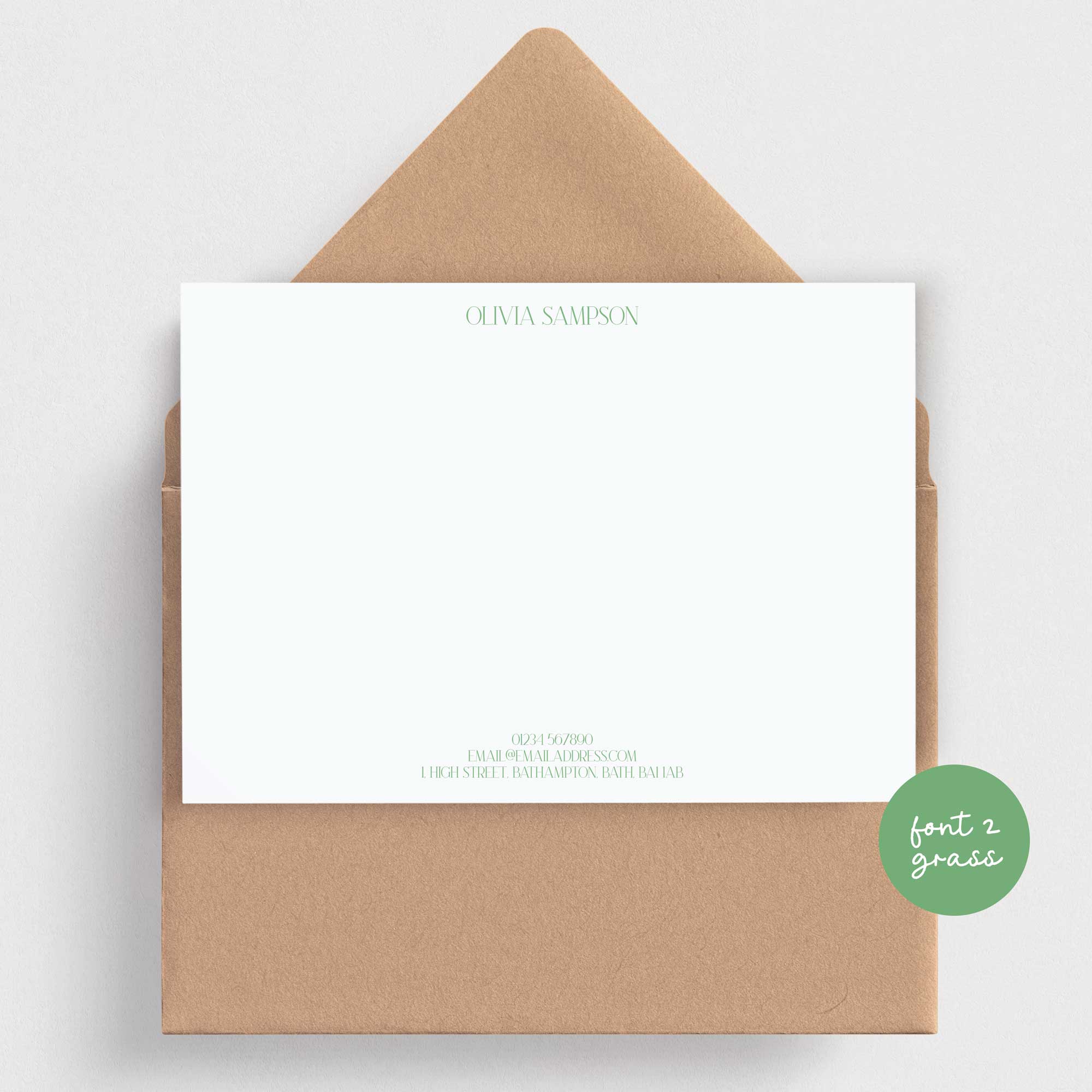 Classic Personalised Note Cards