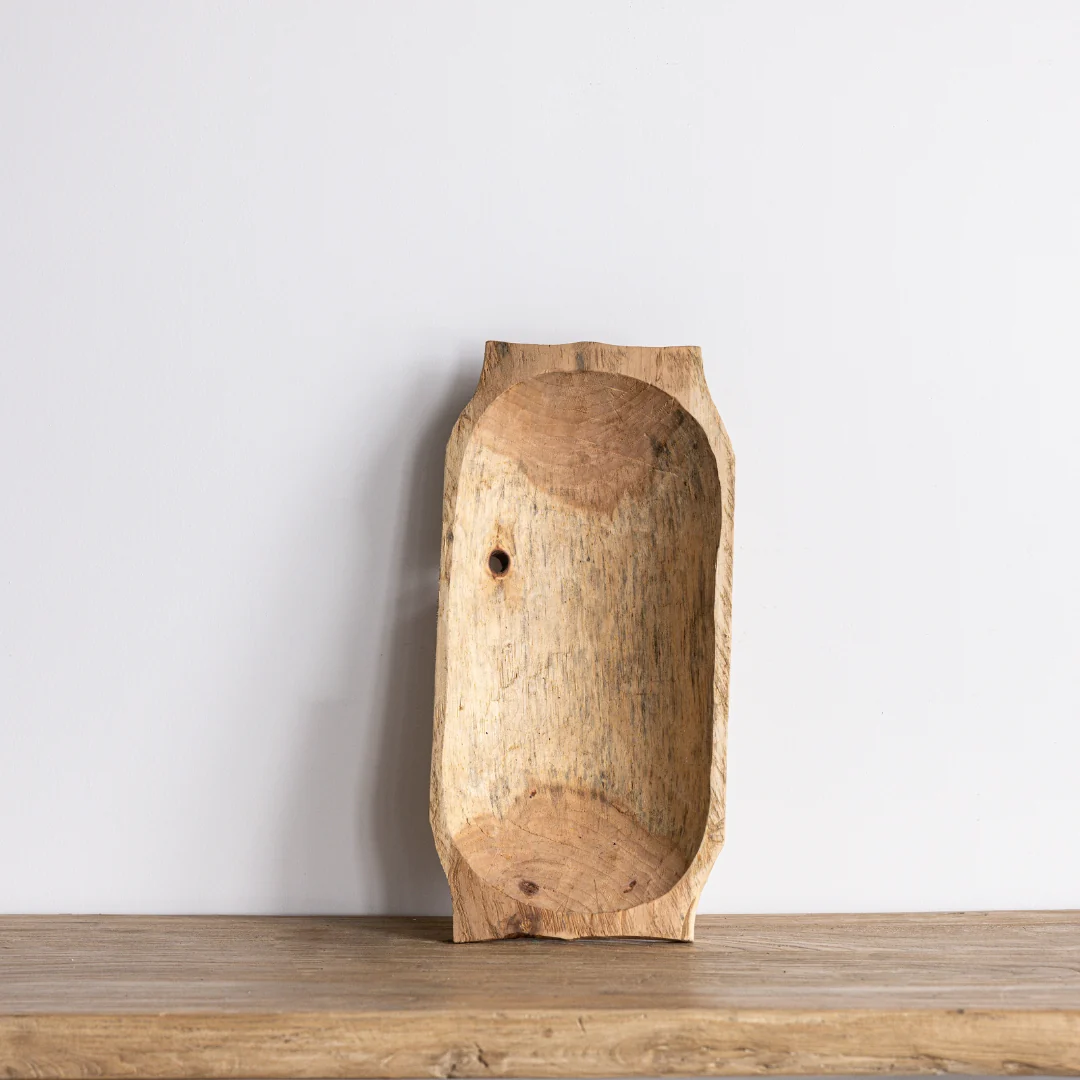 Natural Dough Bowl With Handles