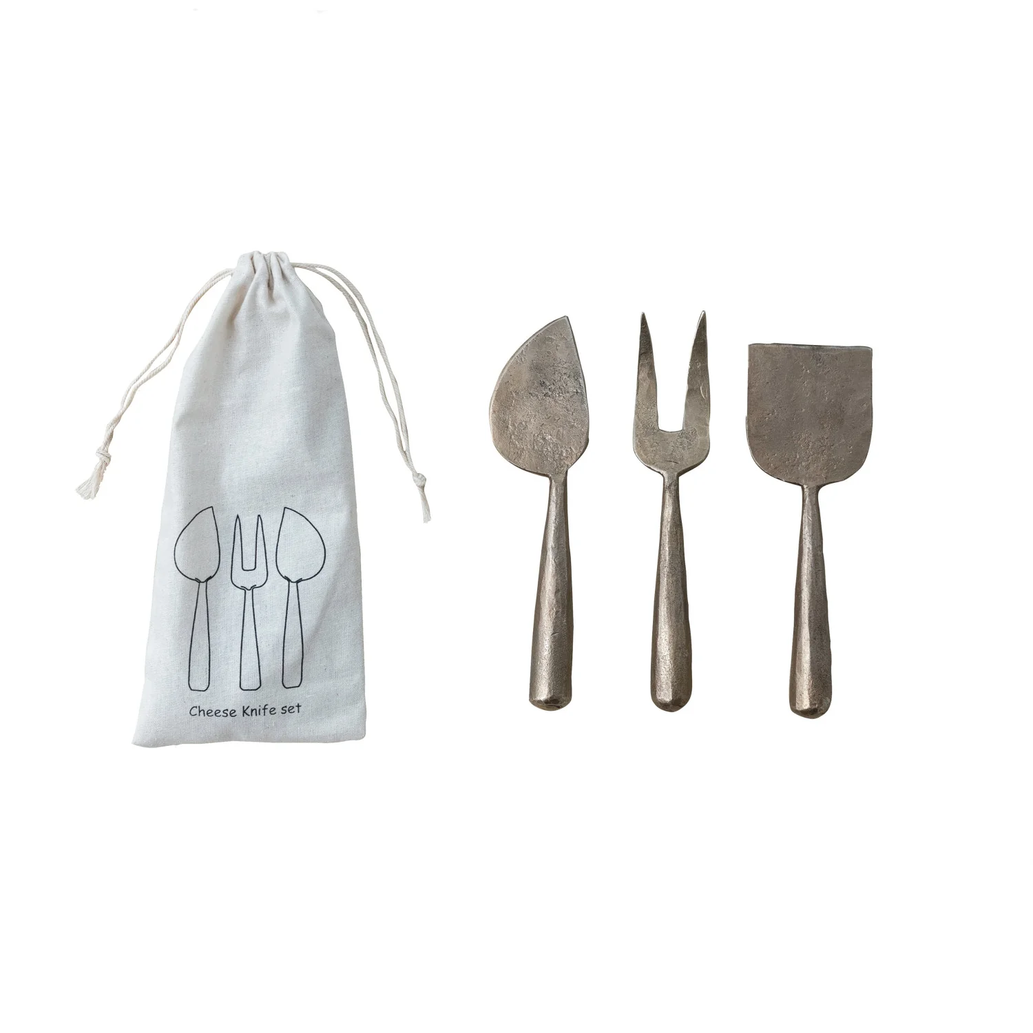 Hand-Forged Metal Cheese Servers Set of 3
