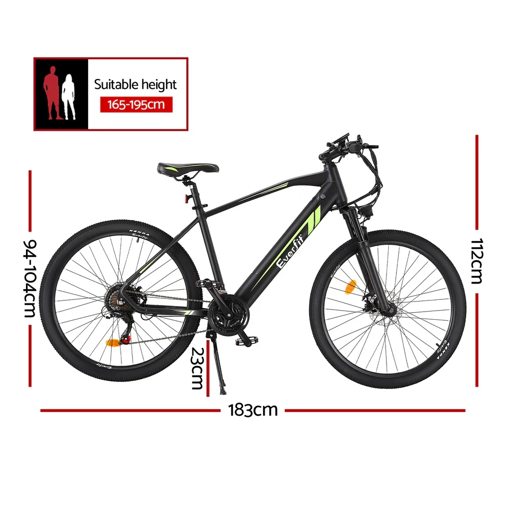 Everfit 27,5 hüvelykes elektromos kerékpár, Mountain Bike, eBike akkumulátor, 21 sebességes