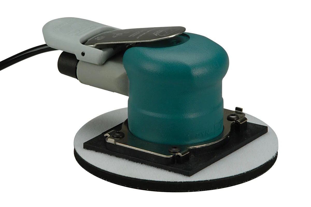 Dynabrade Dynabug 57927  ~  6 Inch Diameter Dynabug Model T Orbital Sander Non-Vacuum 20000 Rpm 3/32 Inch Diameter Orbit Rear Exhaust Hook-Face Pad