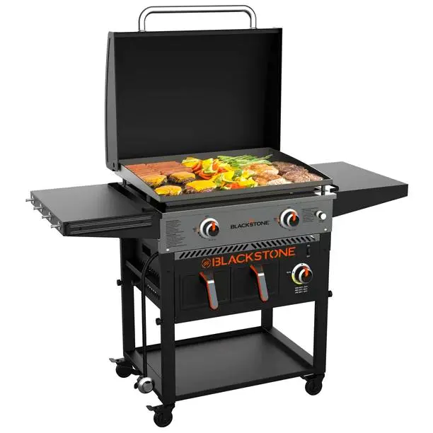 2026 ���Clearance Sale��� 2-Burner 28" Griddle with Electric Air Fryer and Hood