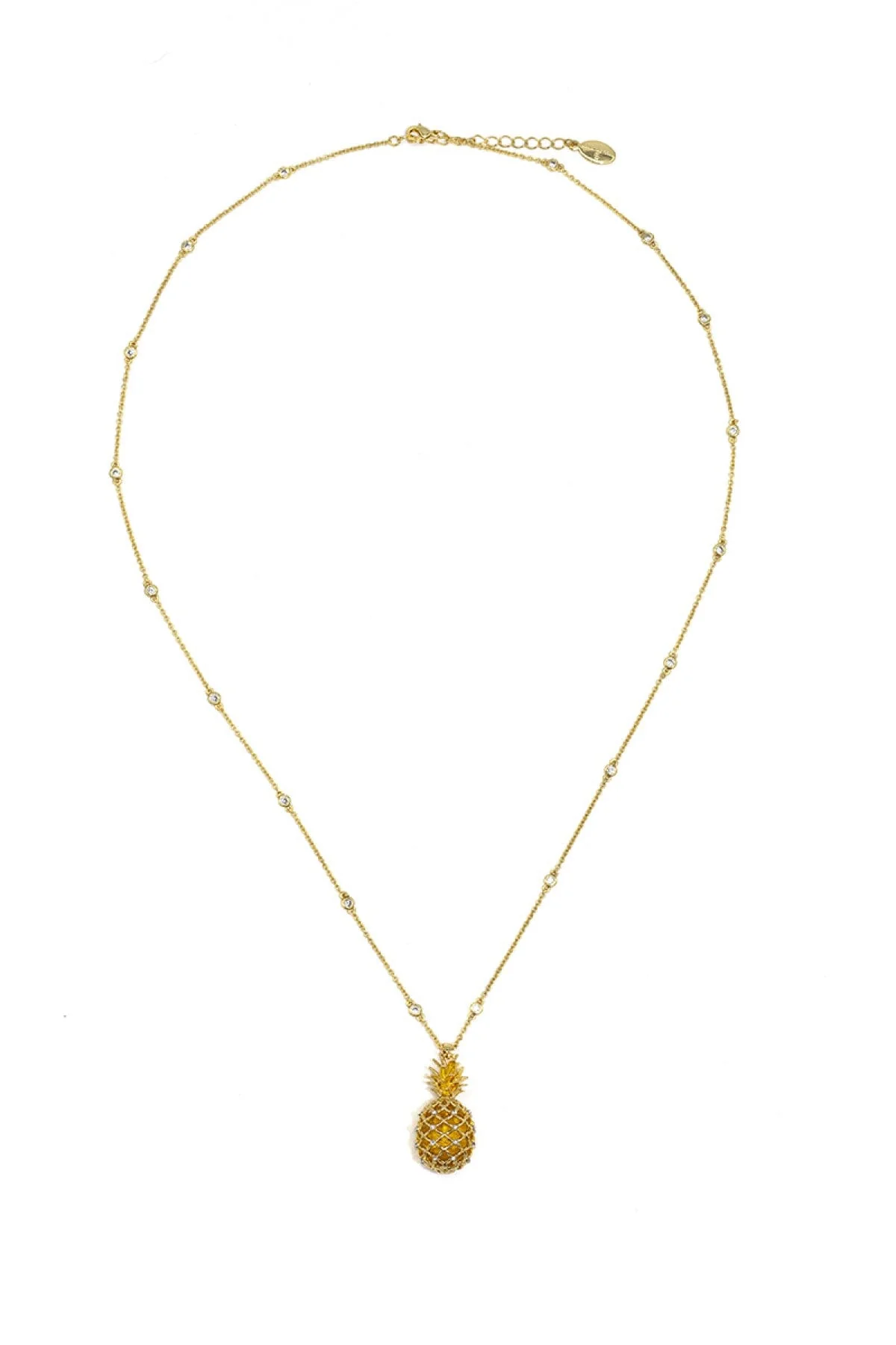 Pineapple Crystal Long Pendant