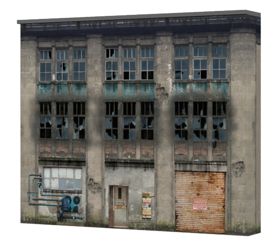 Old Fire Damaged Building