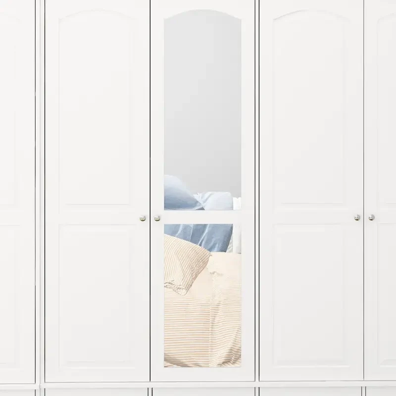 78.7H Combo Twin Wardrobe Set Elegance Meets Utility Armoires Closet