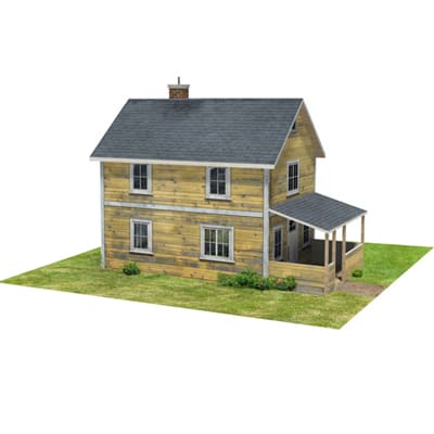 House (yellow, 2 level, with veranda)