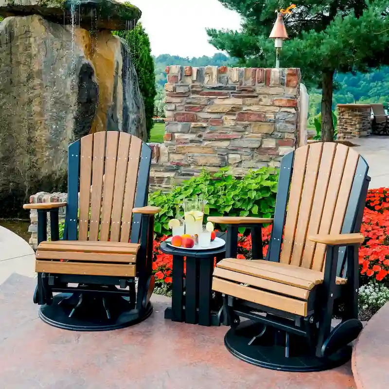 Poly Lumber Adirondack Swivel Glider Chair
