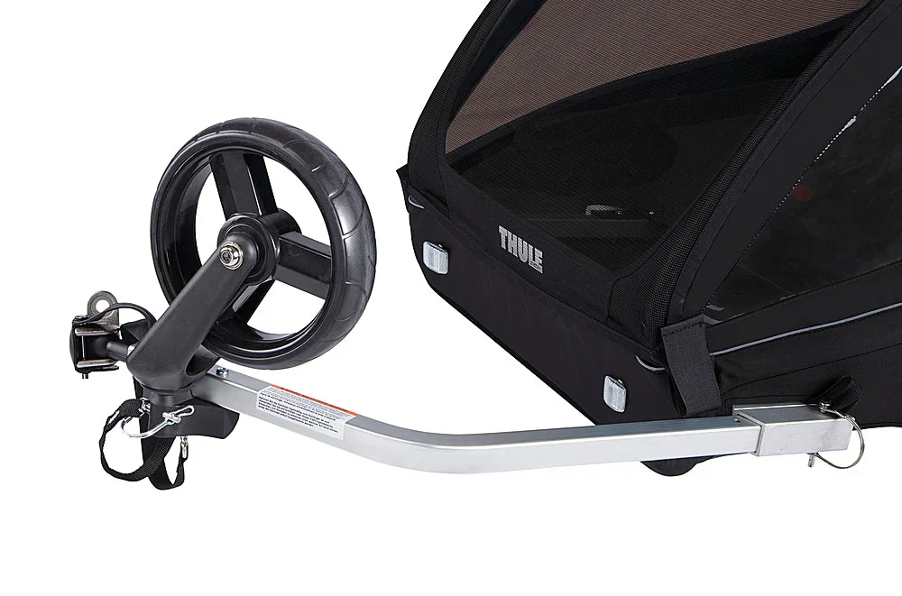 2-Seat Bicycle Trailer and Stroller 鈥�Black