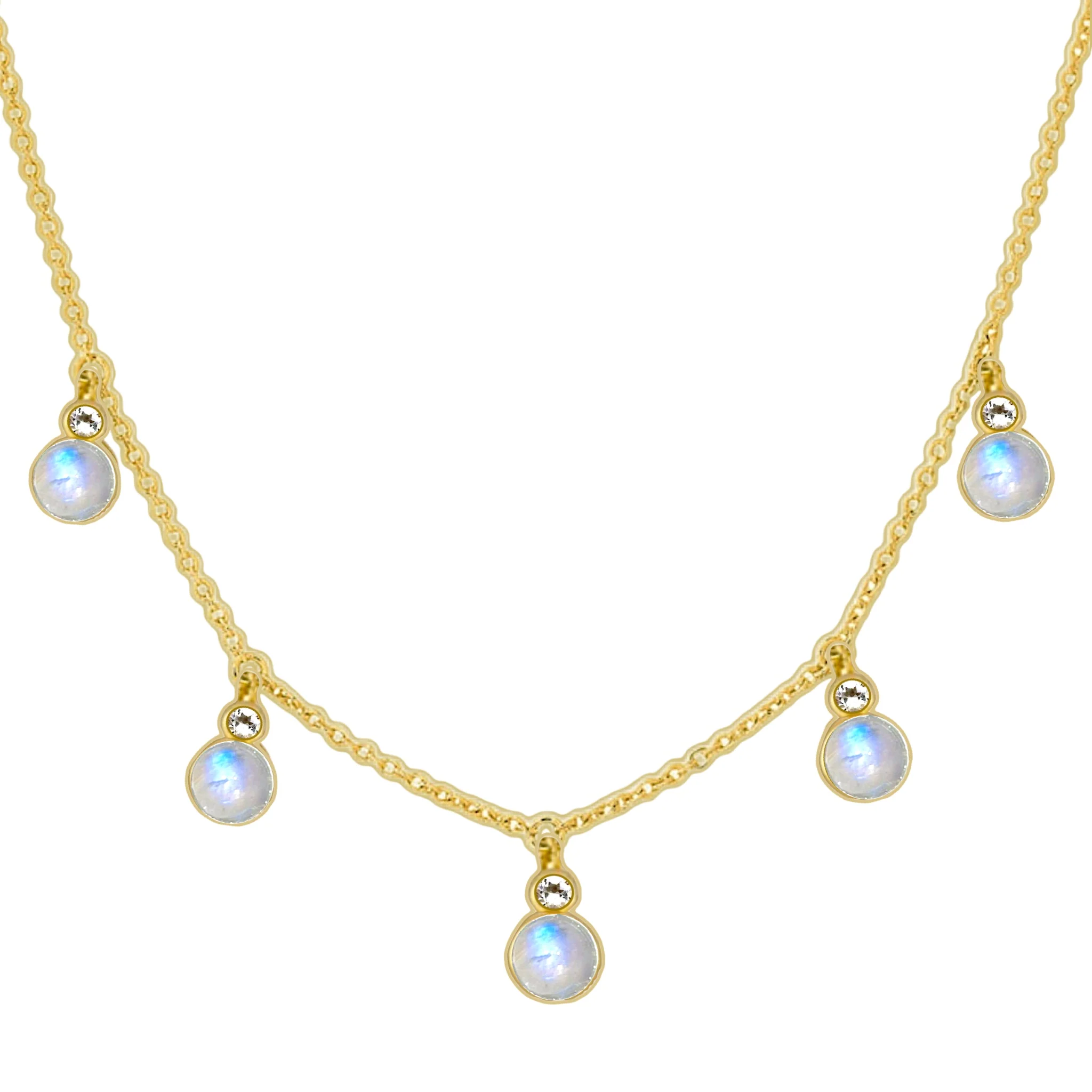 Laihas Eternal Gold Topaz and Moonstone Choker Necklace