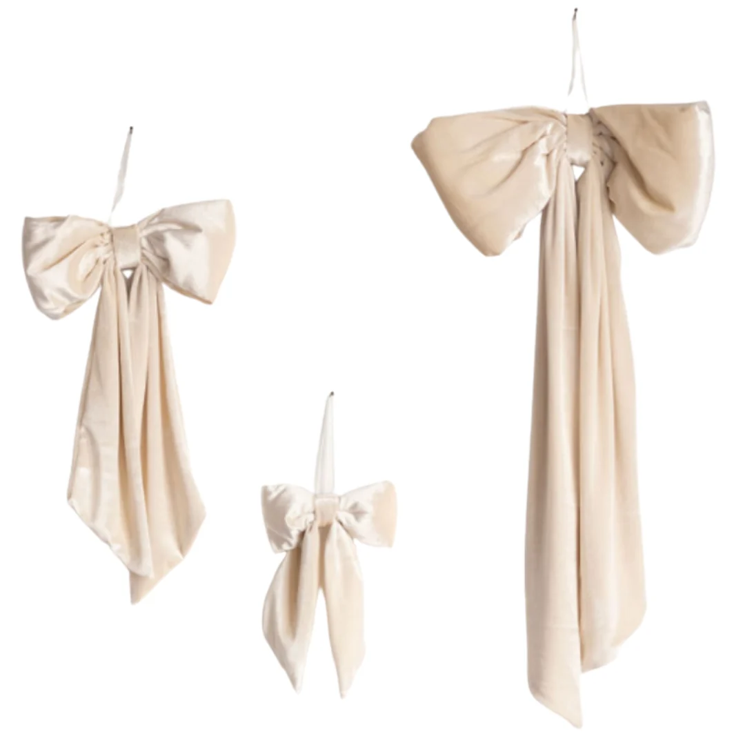 Cream Velvet Bows