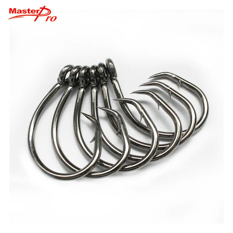 100/1000X Chemically Sharpened Tuna Circle Hooks Size 12/0 Fishing Tackle