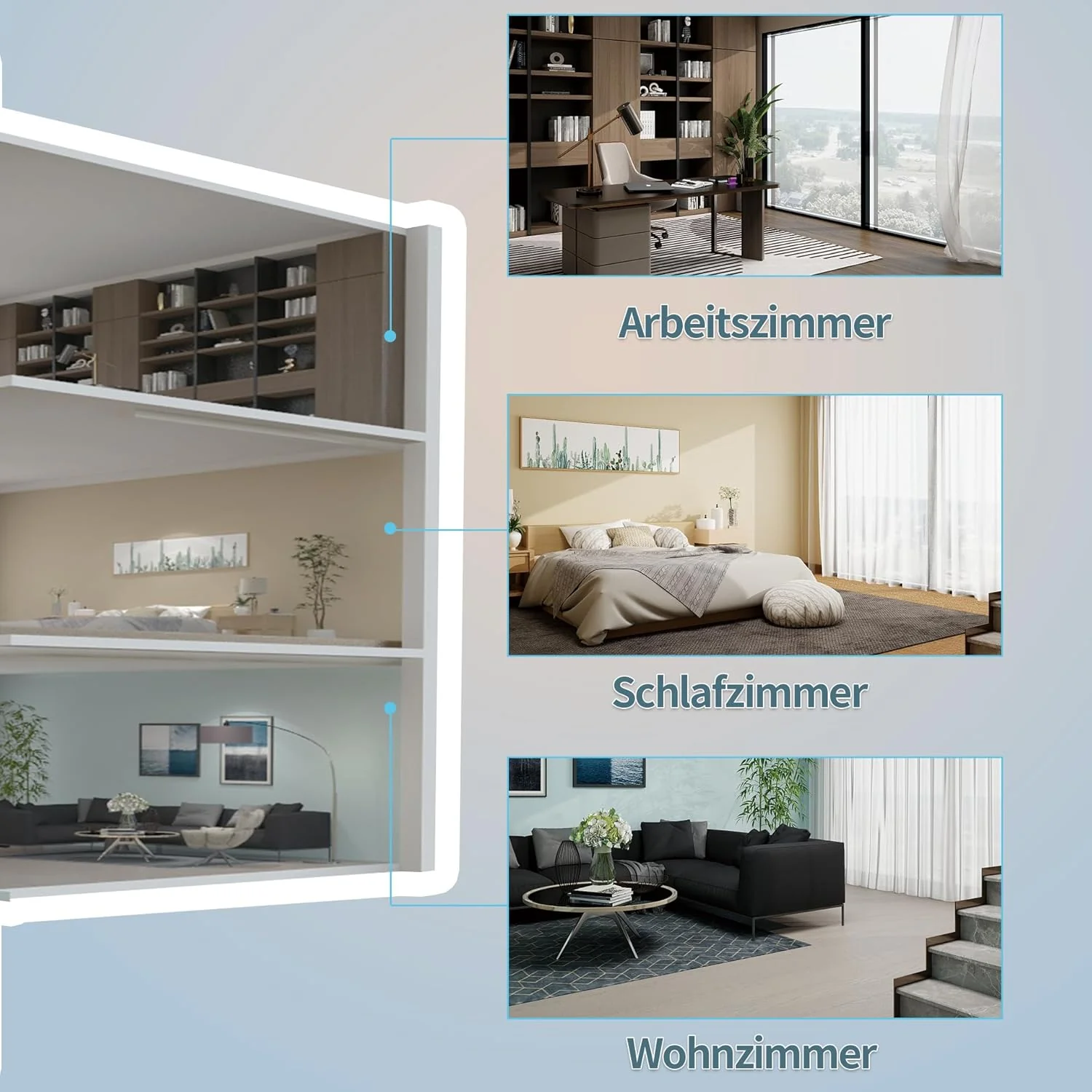 SHINCO Mobile Klimaanlage mit Abluftschlauch, 9000BTU, 2,6 kW, Kühlen&Ventilieren&Entfeuchten, Mobiles Klimagert mit Schlafmodus, Raumgre bis 22㎡, 24-Stunden-Timer