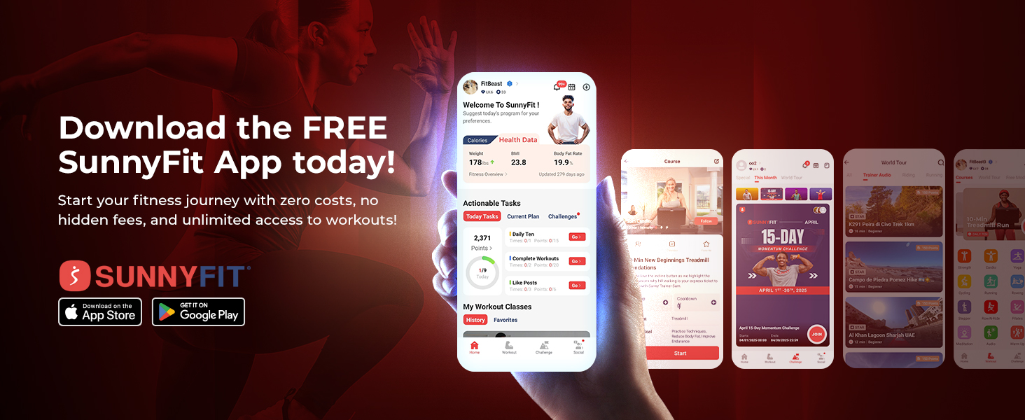 Download the Free SunnyFit App today!