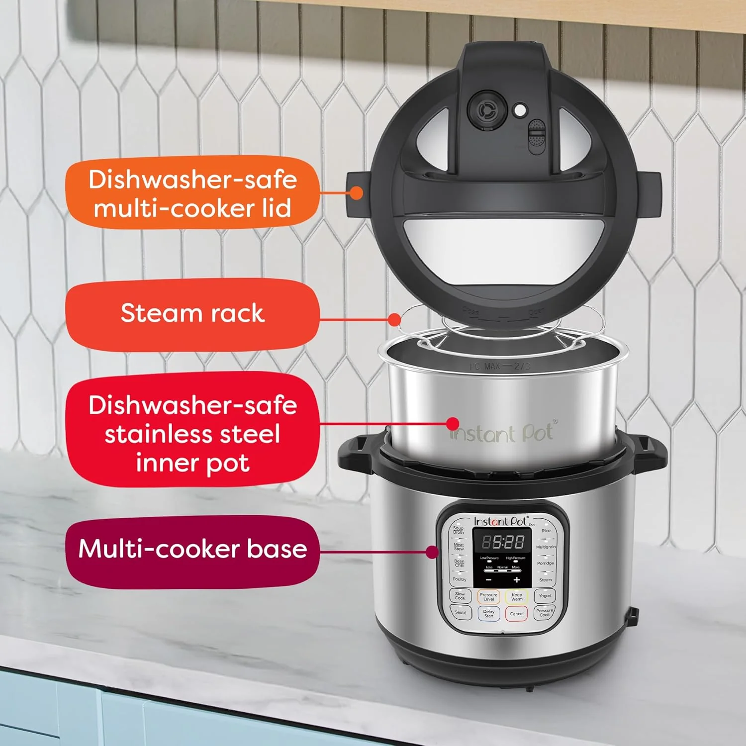 Instant Pot Duo 7-in-1 Electric Pressure Cooker, Slow Cooker, Rice Cooker, Steamer, Saut茅 Pan, Yogurt Maker, Warmer, and Sterilizer