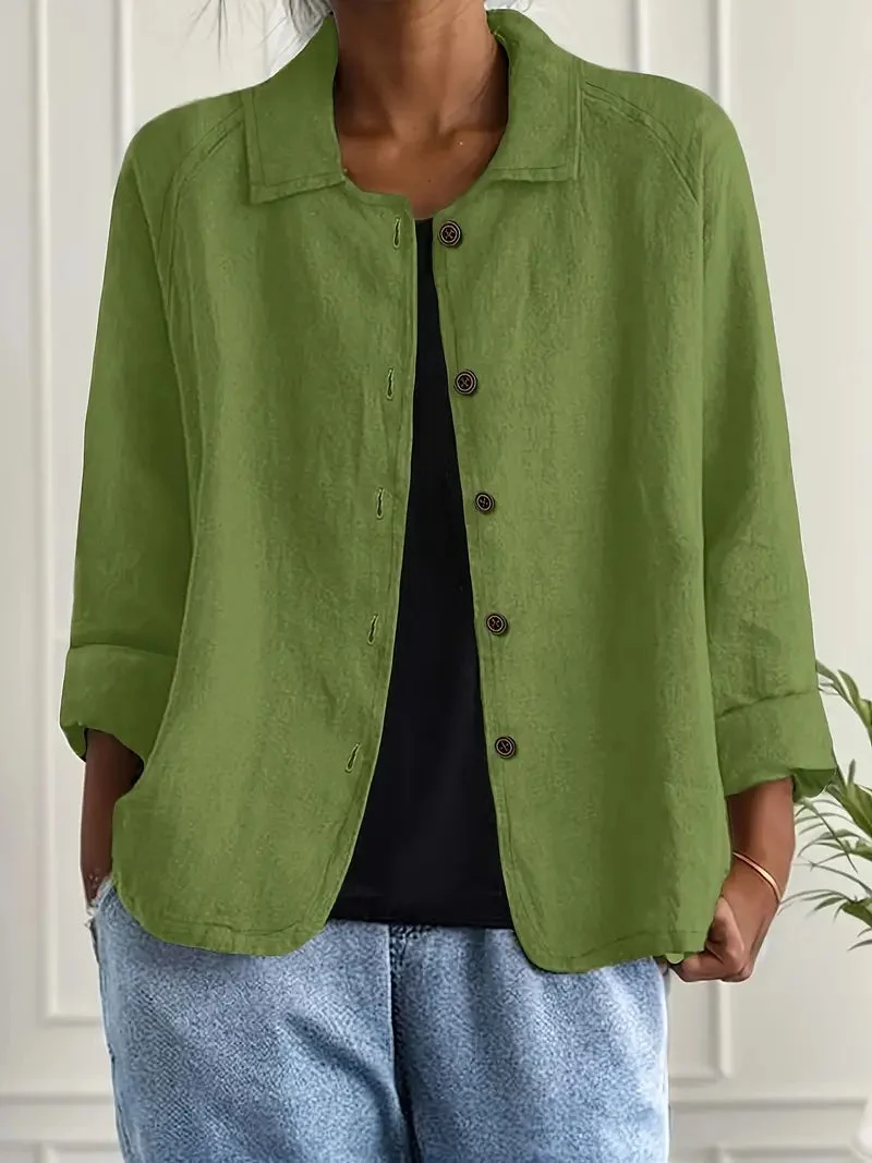 Women��s Lightweight Button Front Jacket Casual Summer Style