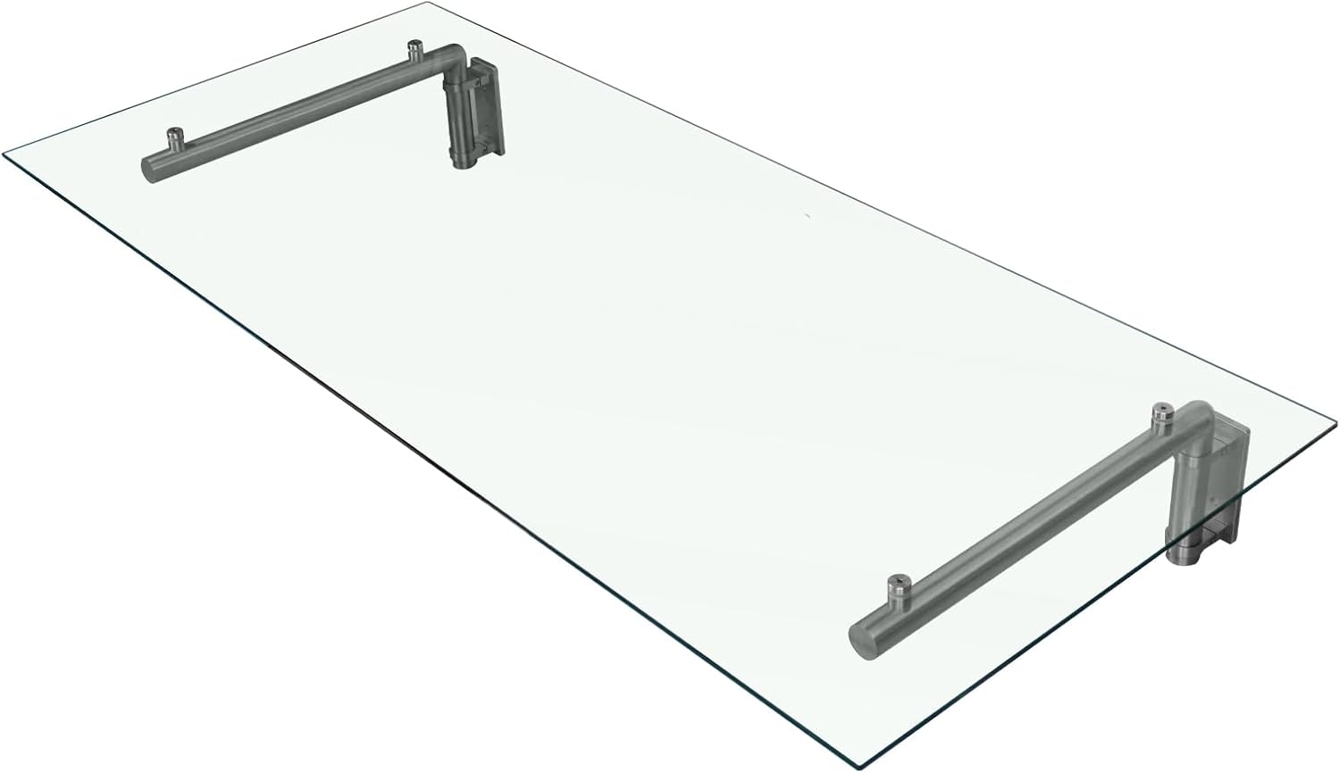 Tettoia in vetro per portico, protezione dalla pioggia, patio, cortile, giardino, copertura porta, pulizia casa, staffe in acciaio inox satinato, 1200 x 800 mm