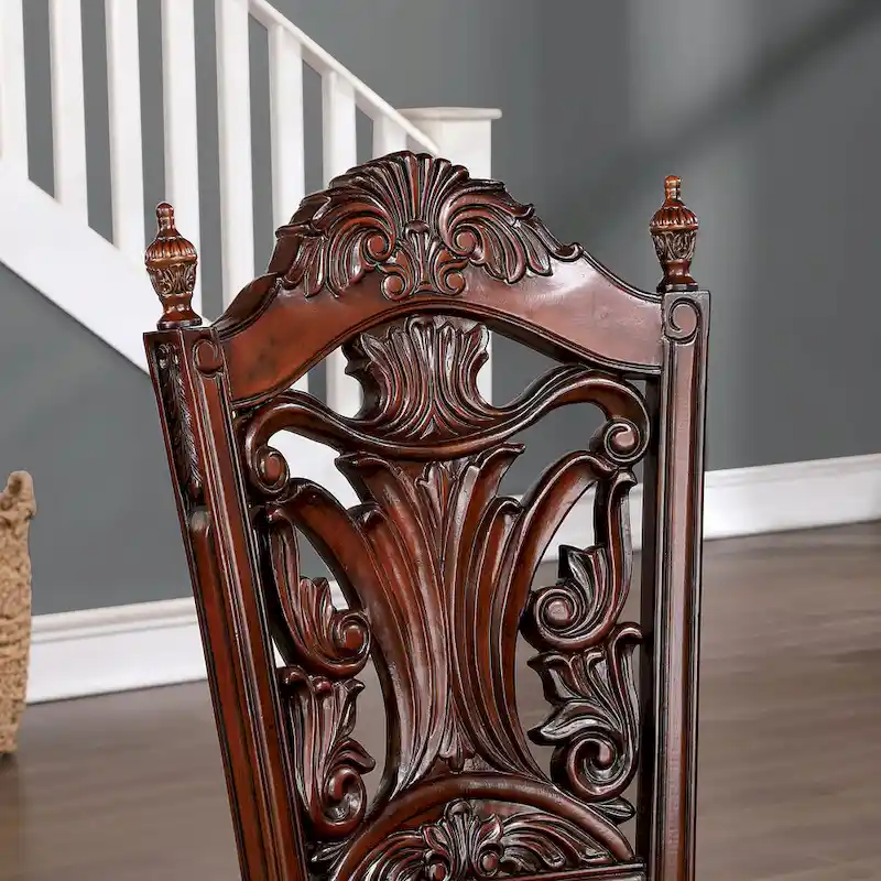 Abeena Traditional Cherry Solid Wood Side Chairs (Set of 2) by