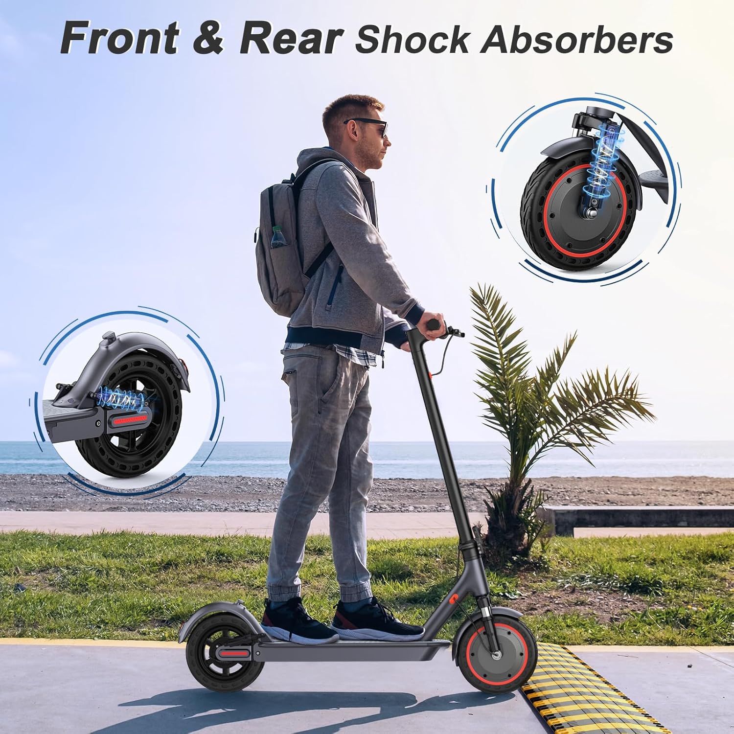 Electric Scooter, 350W/500W Powerful Motor, 8.5