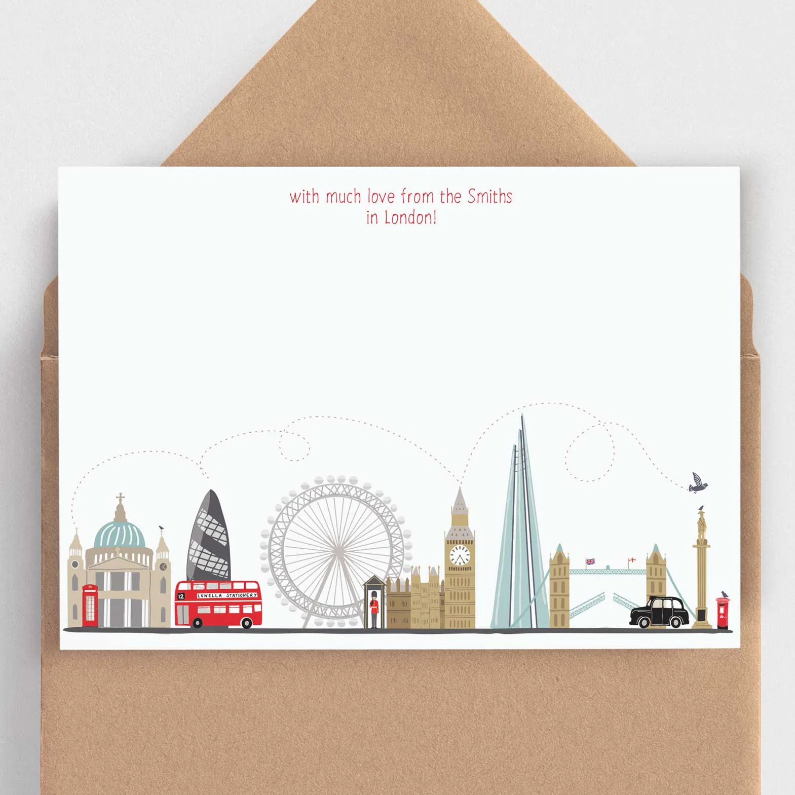 London Skyline Note Cards