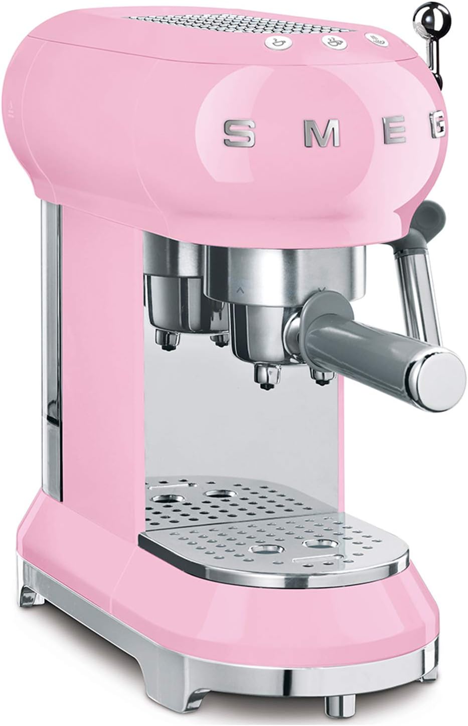 Smeg, ECF01PGEU Manual Espresso-Kaffeemaschine, Cappuccino -System, Thermoblock, groe Tassengehuse und Doppelkaffeefunktion, 1 l Wassertank, kompakte Abmessungen, 1350W, Pastellgrün