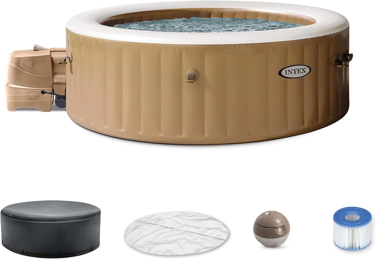 INTEX 28425EH PureSpa Bubble Massage Spa Set Outdoor Inflatable Portable Hot Tub