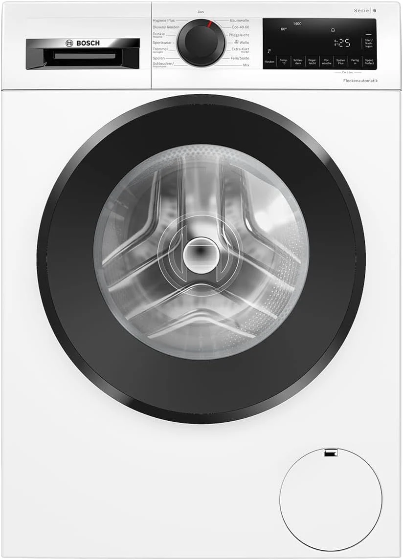 BOSCH WAN28127 Waschmaschine Serie 4, Frontlader mit 8kg Fassungsvermögen, 1400 UpM, Iron Assist, Active Water Plus, EcoSilence Drive, Speed Perfect, Weiß, 60cm