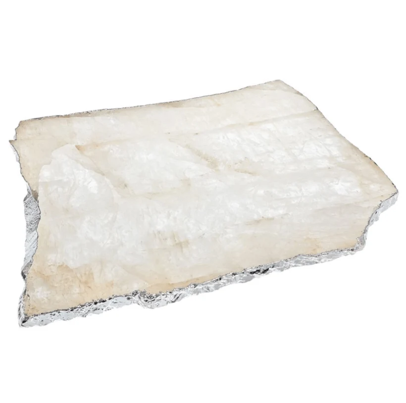 Kiva Crystal Platter, Silver- Large