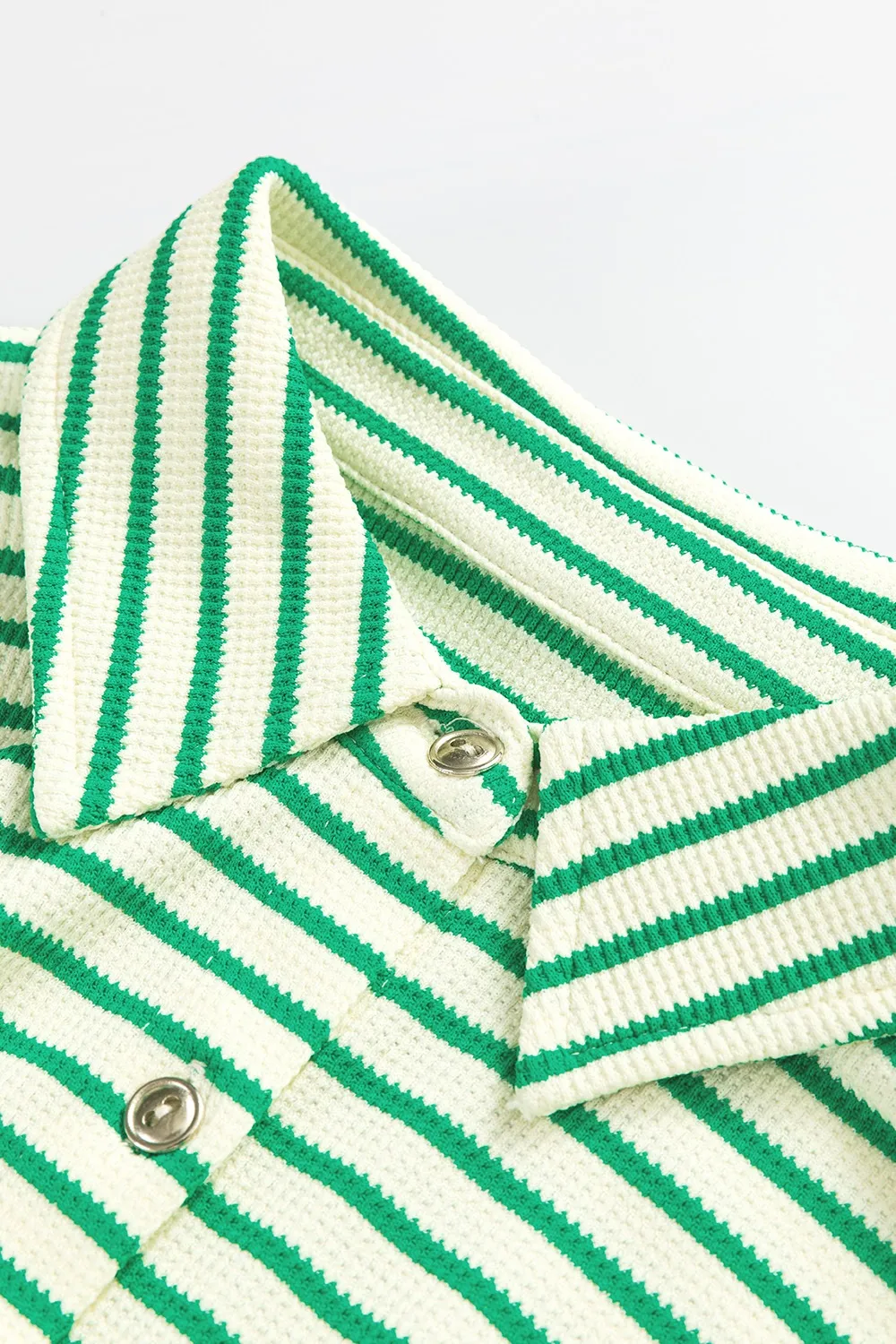 Striped Half Sleeve Tie Waist Romper