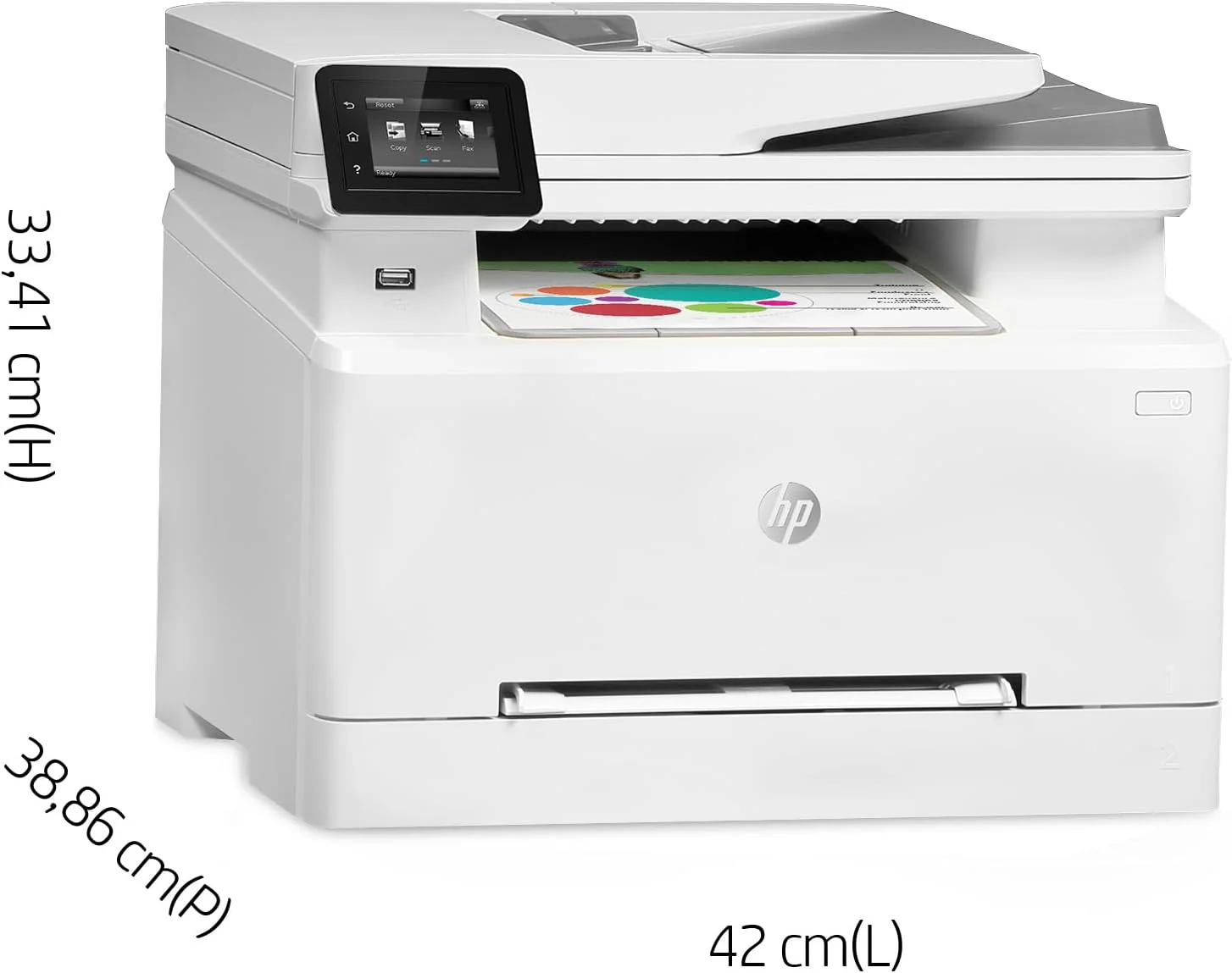 Stampante laser multifunzione a colori HP Color LaserJet Pro MFP 3302fdwg, Fax, Stampa automatica fronte/retro, Touchscreen, Wi-Fi, Ethernet, USB, HP Wolf Pro Security