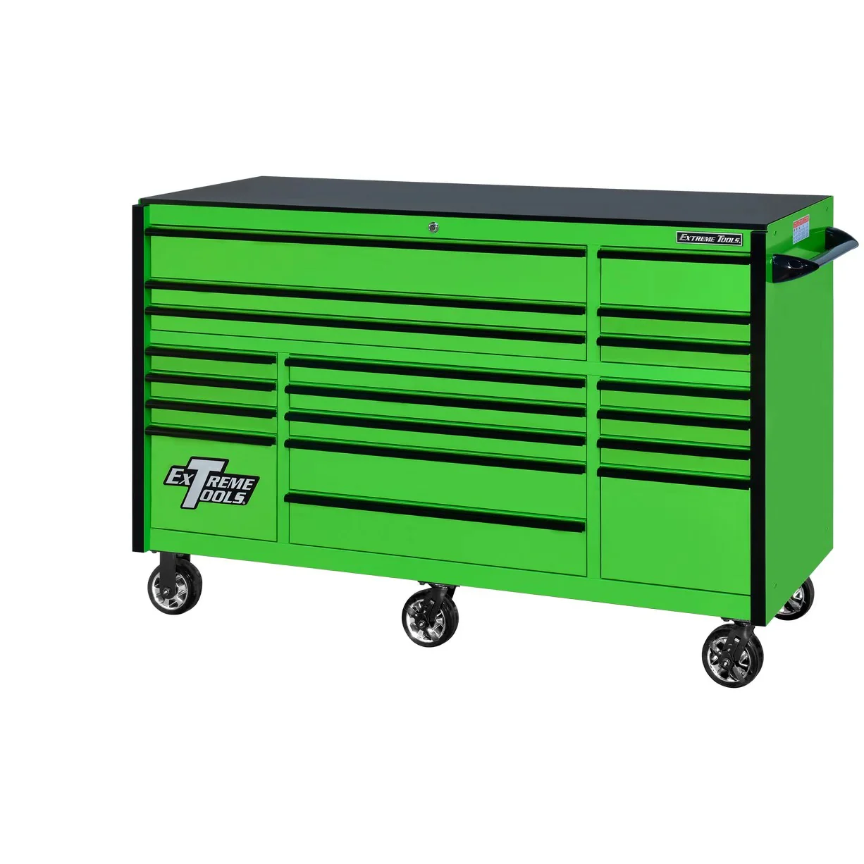 Extreme Tools RX250 Series 72-inch x 30-inch Rolling Cart – 19 Drawers – 250 lb Drawer Slides