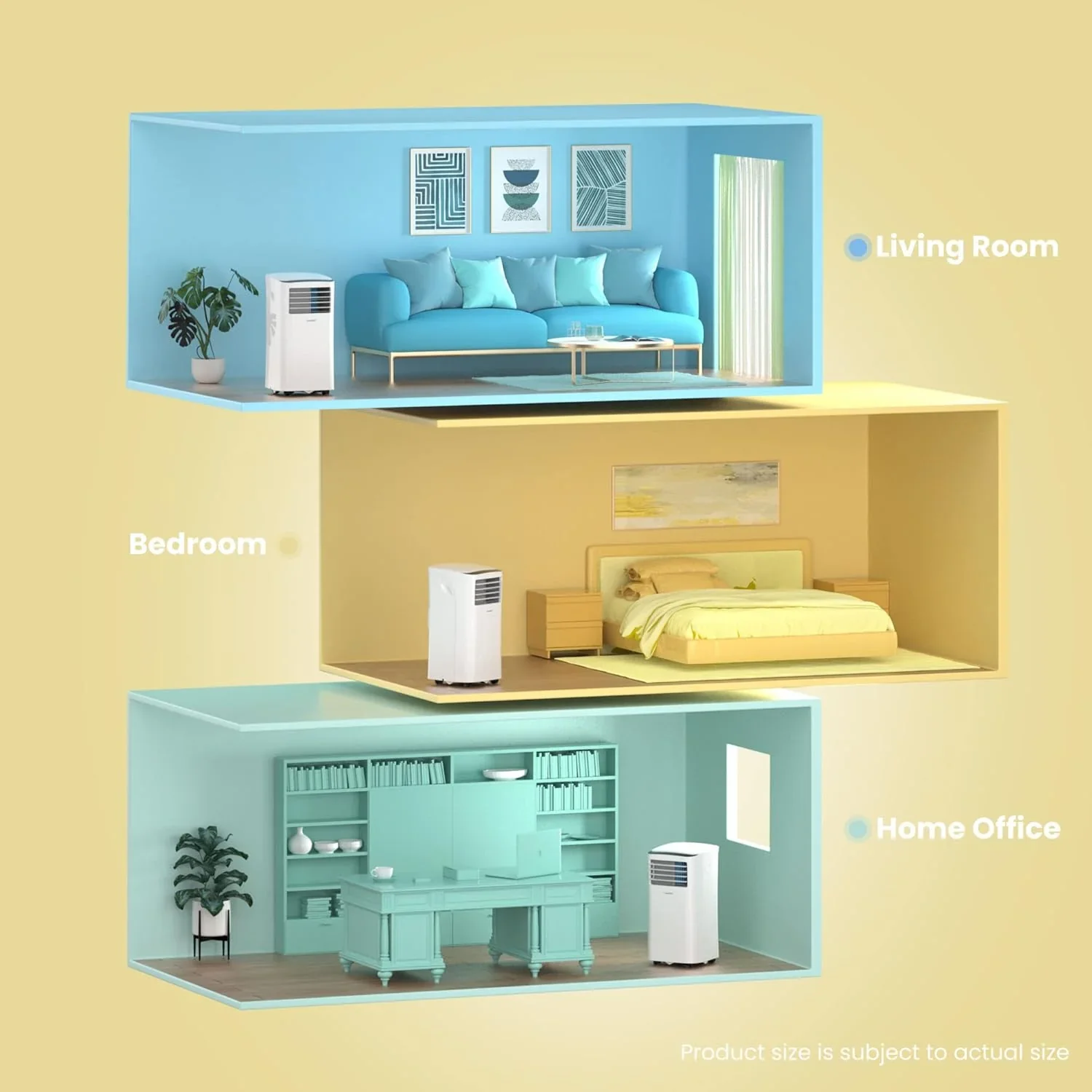 Comfee Mobiles Klimagert Easy Cool 2.0, 7000 BTU 2,0kW, K��hlen&Ventilieren&Entfeuchten, Raumgre bis 68m(25�O), APP-Steuerung/Alexa/Google Home/IFTTT, Mobile Klimaanlage mit Abluftschlauch