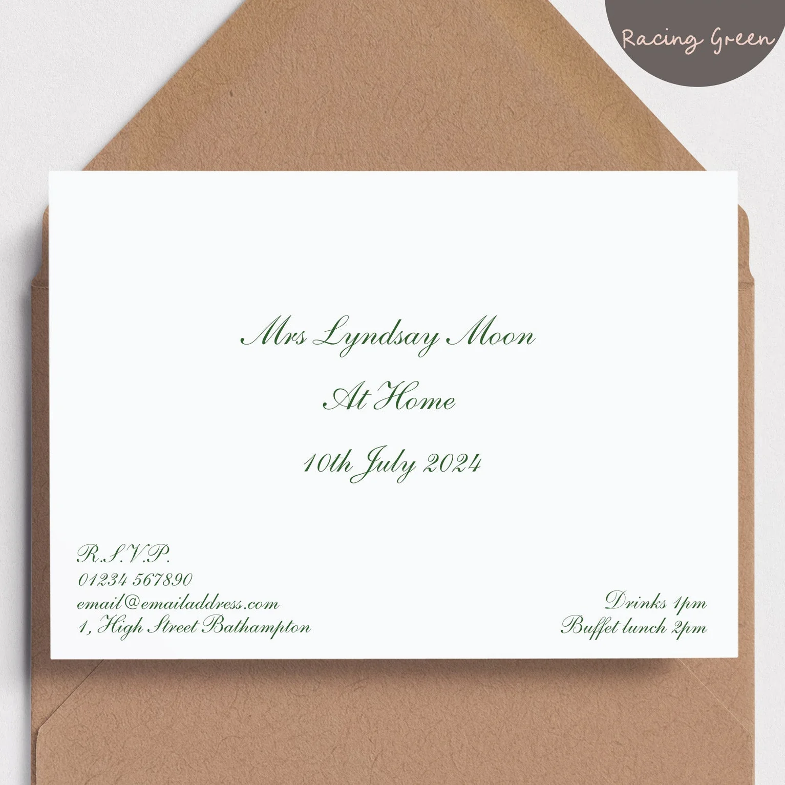 Modern At Home Invitations - At Home Cards Printed to Order