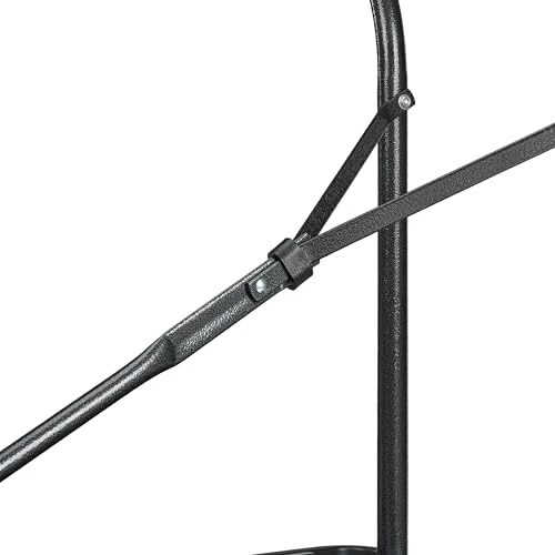 Relaxdays Tavolo da Birreria con Panche, Set da Giardino, Panchine e Tavolino 180 cm Pieghevoli, Aspetto Legno, Nero, Acciaio : Giardino e giardinaggio