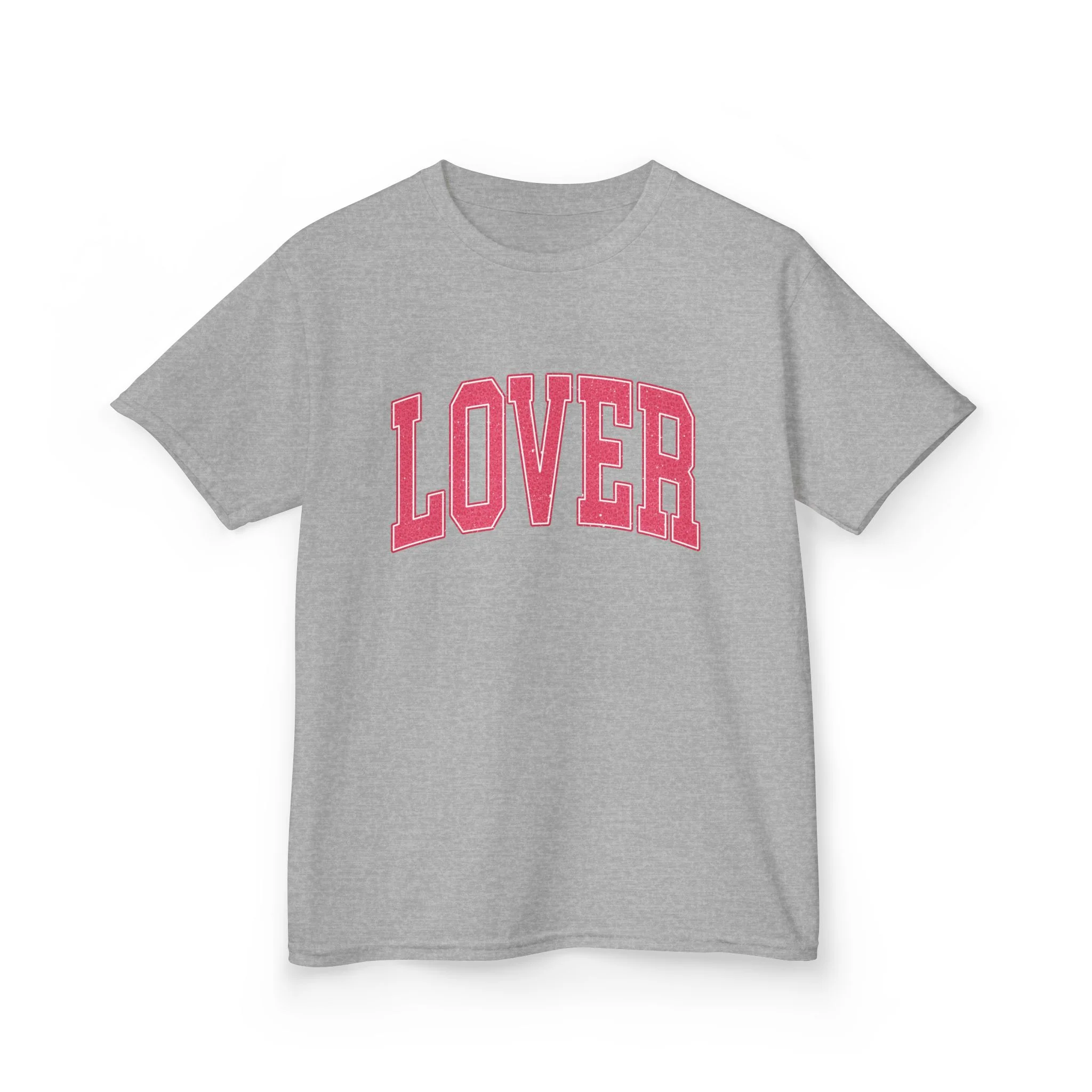 Lover Pink Arch Text Kids Tee | Valentine Kids Shirt