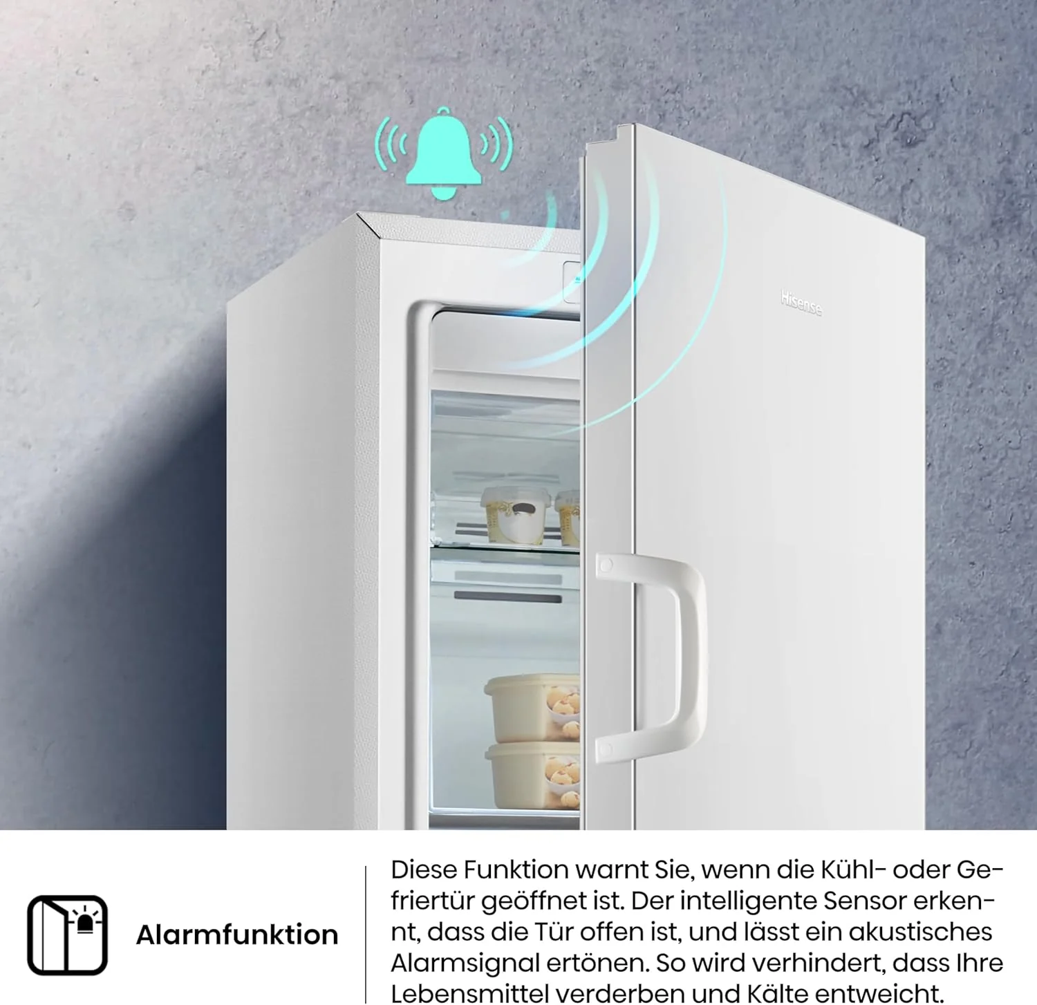 Hisense FV191N4AW2 Congelatore verticale/ Total No Frost/ Super Freeze/ Allarme porta/ Multiflow 360°/ BigBox/ 143,4 cm/ Congelatore 147 l/ 41 dB/ 205 kWh/Bianco