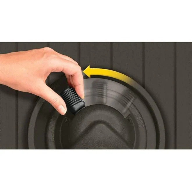 125 Aquawinder Auto Rewind Water Powered Yard Hose Reel, Java (2 Pack)