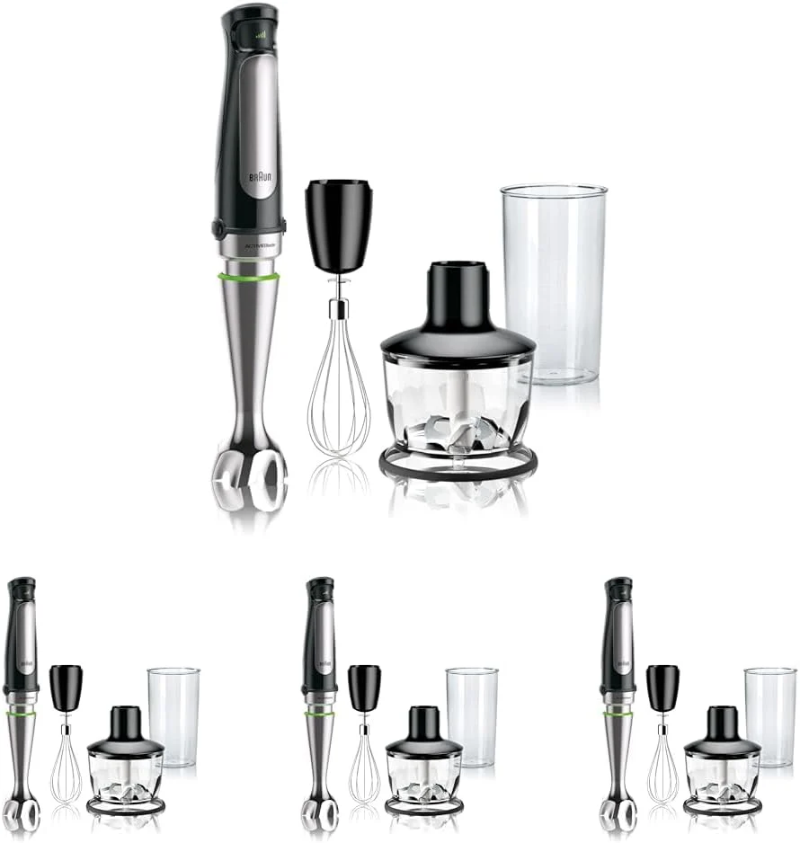 Braun MultiQuick 7 3-in-1 Immersion Blender with Food Processor 锟�?Powerful Handheld Electric Stick Blender - Emulsifier for Chopping, Beating & Whisking - Ideal for Soup, Puree, Smoothies & More