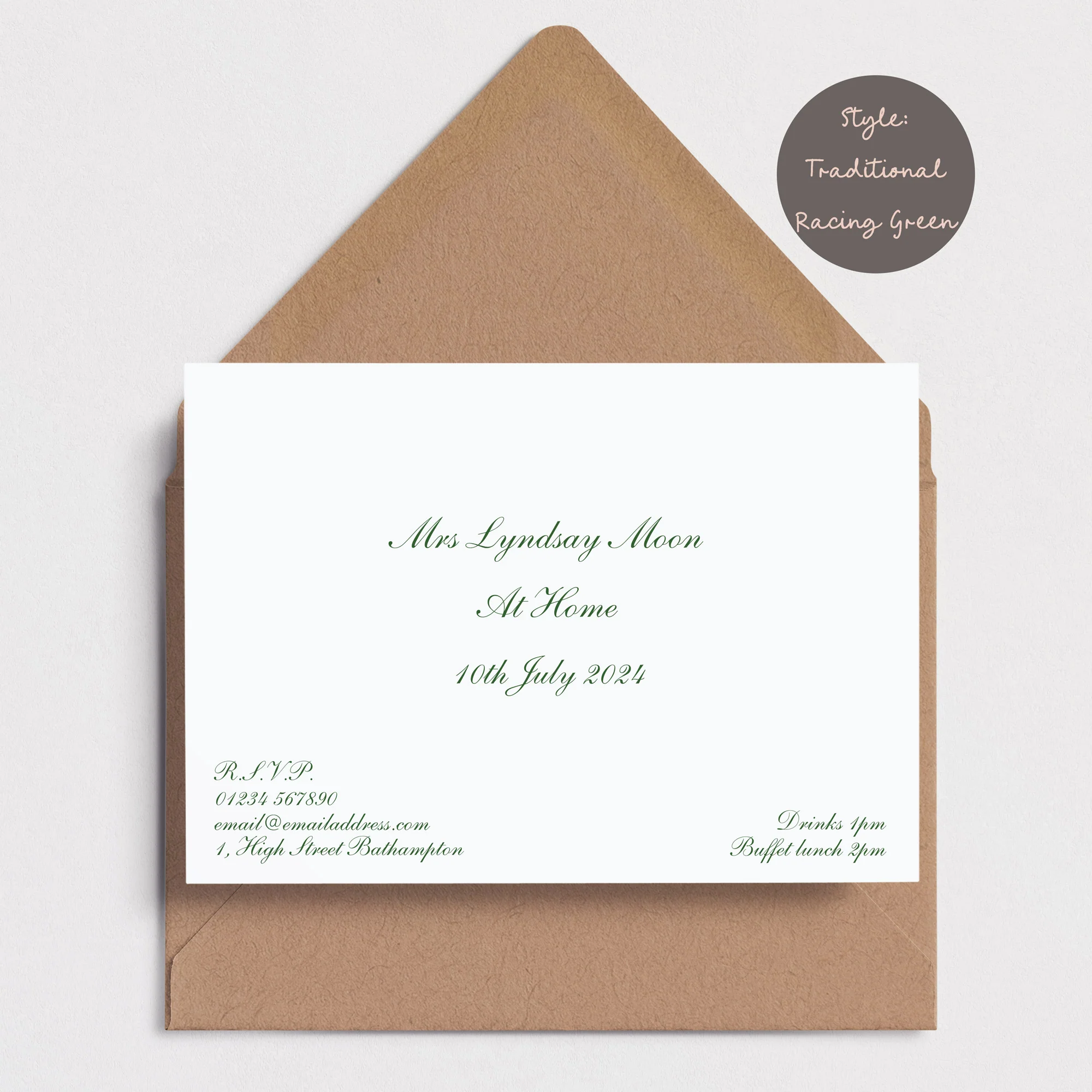 Modern At Home Invitations - At Home Cards Printed to Order