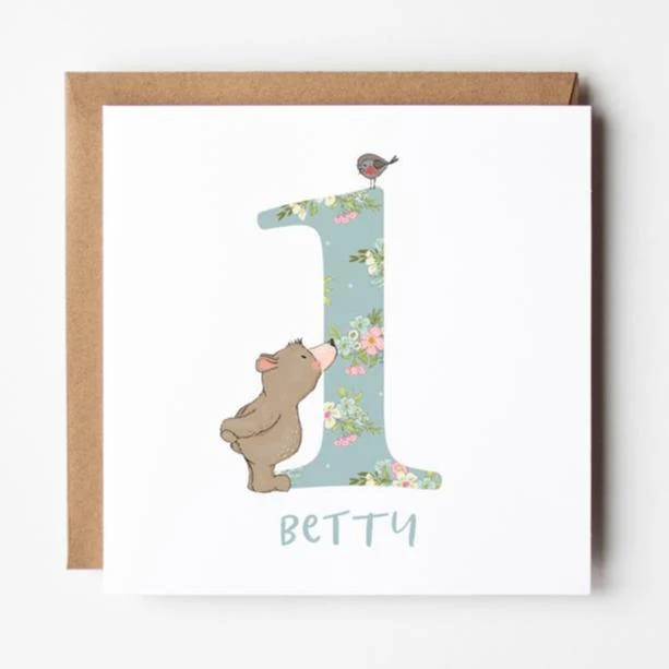 Bear��s Personalised 1st Birthday Card